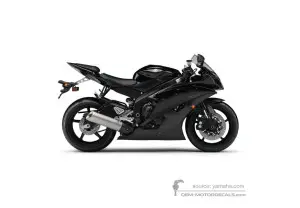Aufkleber für Yamaha YZF R6 2011 - Schwarz • Yamaha OEM-Aufkleber