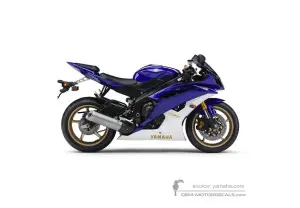 Naklejki do yamaha YZF R6 2012 - Niebieski • Yamaha Naklejki OEM