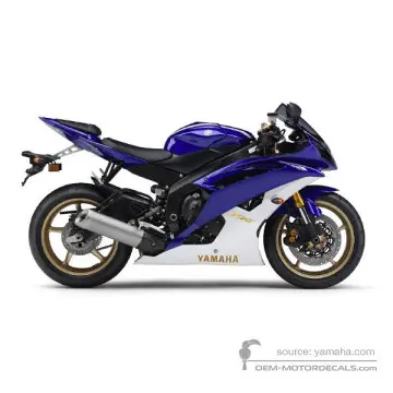 yamaha YZF R6 2012 - Niebieski - Deep Purplish Blue Metallic C