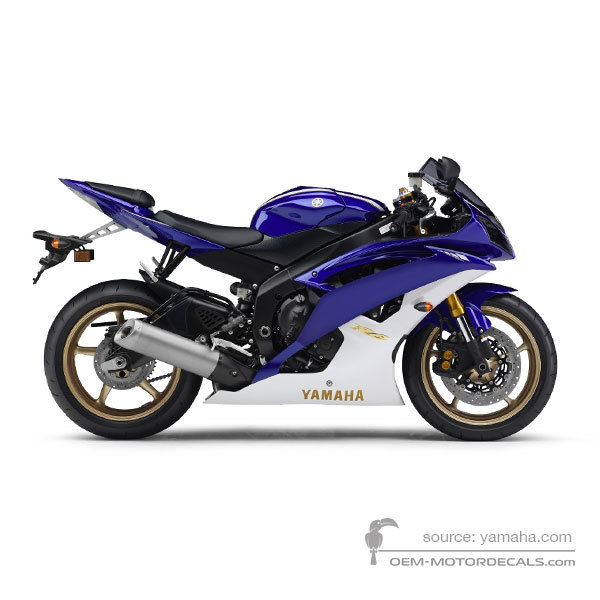 Adesivi per yamaha YZF R6 2012 - Blu • Yamaha Adesivi OEM