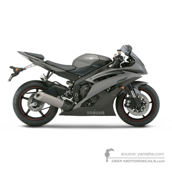 Adesivi per Yamaha YZF R6 2012 - Grigio • Yamaha Adesivi OEM