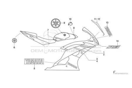 Yamaha YZF R6 2012 - Blanco (WGP50th)