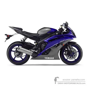 Yamaha YZF R6 2013 - Niebieski - Deep Purplish Blue Metallic C