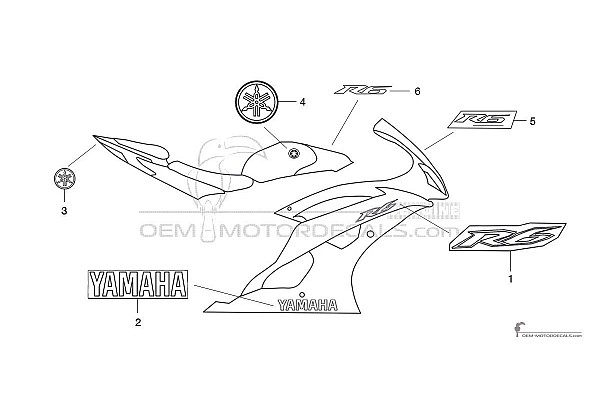 Yamaha YZF R6 2012 - Grijs