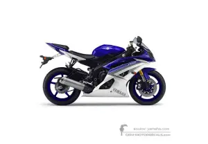 Autocollants pour Yamaha YZF R6 2015 - Bleu • Yamaha Autocollants OEM