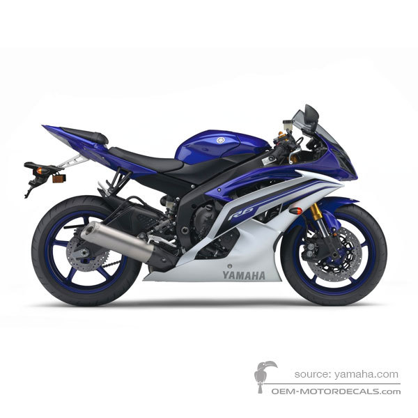 Decals for Yamaha YZF R6 2016 - Blue • Yamaha OEM Decals