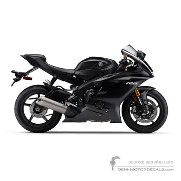 Yamaha YZF R6 2017 - Gris - Mat Dark Gray Metallic 6