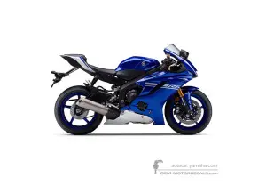 Autocollants pour Yamaha YZF R6 2017 - Bleu • Yamaha Autocollants OEM