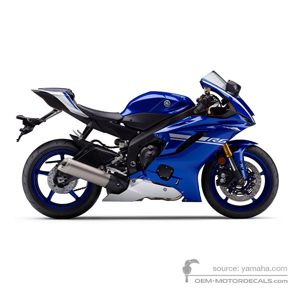 Aufkleber für Yamaha YZF R6 2017 - Blau • Yamaha OEM-Aufkleber