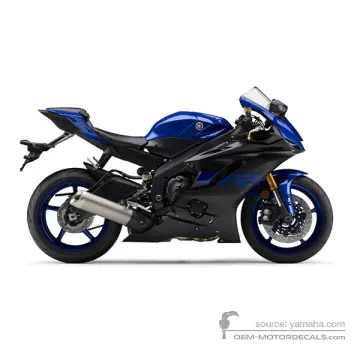 Yamaha YZF R6 2019 - Niebieski - Deep Purplish Blue Metallic C