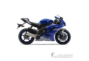 Autocollants pour Yamaha YZF R6 2020 - Bleu • Yamaha Autocollants OEM
