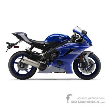 Yamaha YZF R6 2020 - Niebieski - Deep Purplish Blue Metallic C