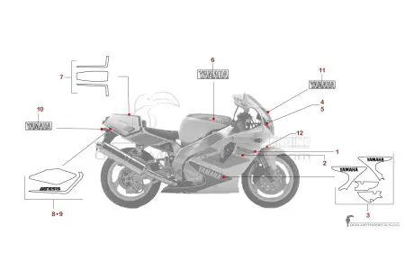 Yamaha YZF750R 1993 - Bianco