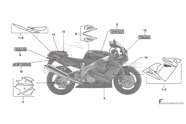 Yamaha YZF750R 1994 - Dunkelgrau