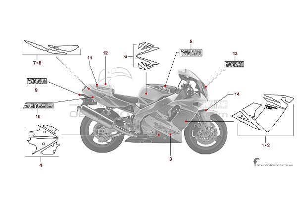 Yamaha YZF750R 1994 - Weiss
