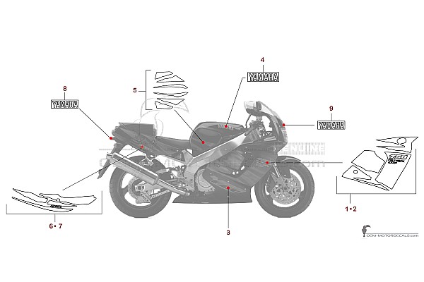 Yamaha YZF750R 1995 - Dunkelgrau