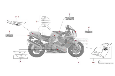 Yamaha YZF750R 1995 - Biały