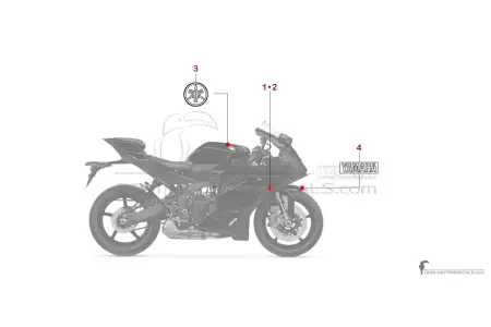 Yamaha YZF R9 2025 - Grigio scuro