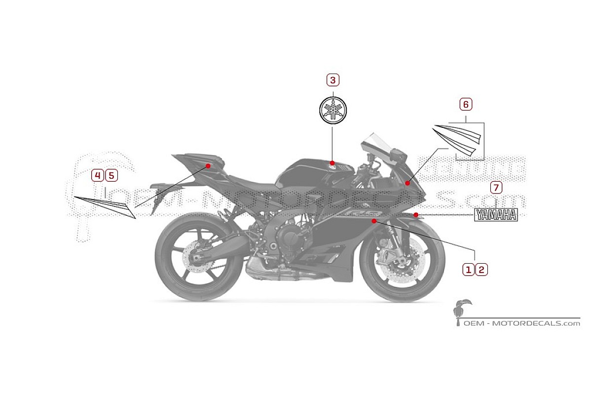 Aufkleber für Yamaha YZF-R9 2026 • Yamaha OEM-Aufkleber