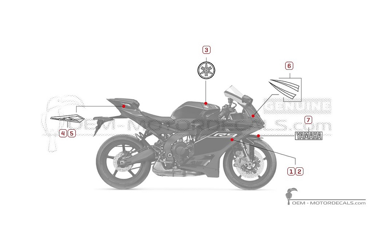Adesivi per Yamaha YZF-R9 2026 • Yamaha Adesivi OEM