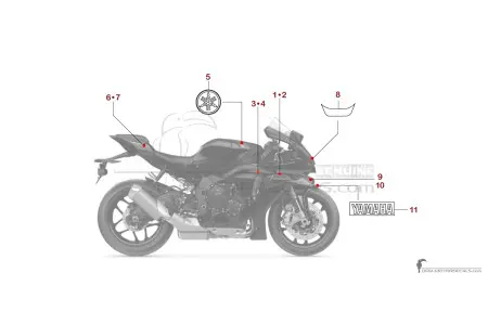 Yamaha YZF-R1 2025 - Dunkelgrau