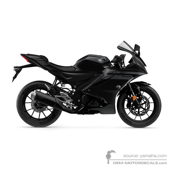 Decals for Yamaha YZF-R125 2025 - Black • Yamaha OEM Decals