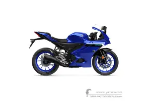 Autocollants pour Yamaha YZF-R125 2025 - Bleu • Yamaha Autocollants OEM