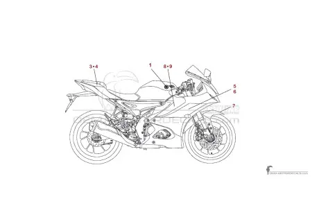 Yamaha YZF-R125 2025 - Zwart