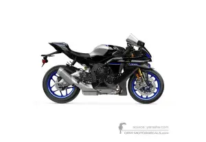 Autocollants pour Yamaha YZF-R1M 2025 - Noir • Yamaha Autocollants OEM