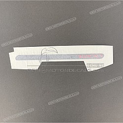 Sticker oben an der Heckverkleidung