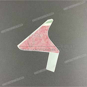 Belly pan decal, left side