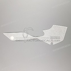 Belly pan decal, left side