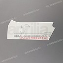 Belly pan decal, left side