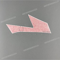 Belly pan decal, left side