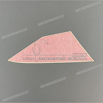 Rear seat cowl decal, right side