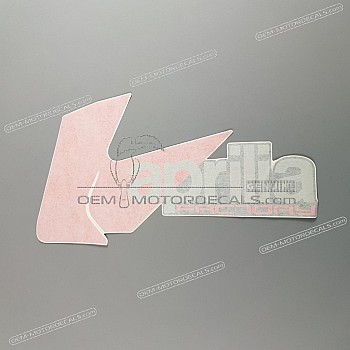 Belly pan decal, left side