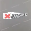 Pegatina de depósito Scrambler U.E.-D.S., lado izquierdo