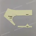 Pegatina de advertencia "Unleaded Fuel" para depósito de combustible