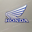 Honda Wing left fairing emblem, left side