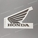 Fuel tank Honda wing emblem, left side