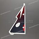Sticker voorste kuipdeel, linkerzijde