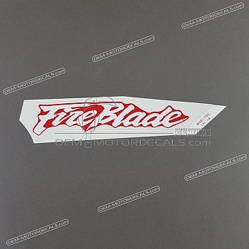 Front cowling decal, left side