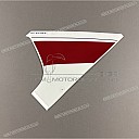 Upper side fairing stripe decal, left side