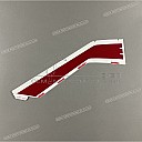 Front cowling side stripe decal, right side
