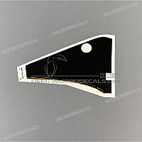 HONDA Autocollant de sabot moteur CBR600F Hurricane, côté droit 64306-MAL-E00ZD