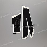 HONDA Right Side Fairing CBR600F HURRICANE Stripe 64308-MAL-600ZB