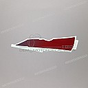 Autocollant de sabot moteur CBR600F Hurricane, côté droit