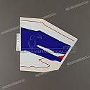 Front cowling stripe, left side