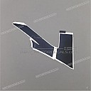 Left fairing stripe, left side