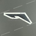 Front cowling stripe, left side